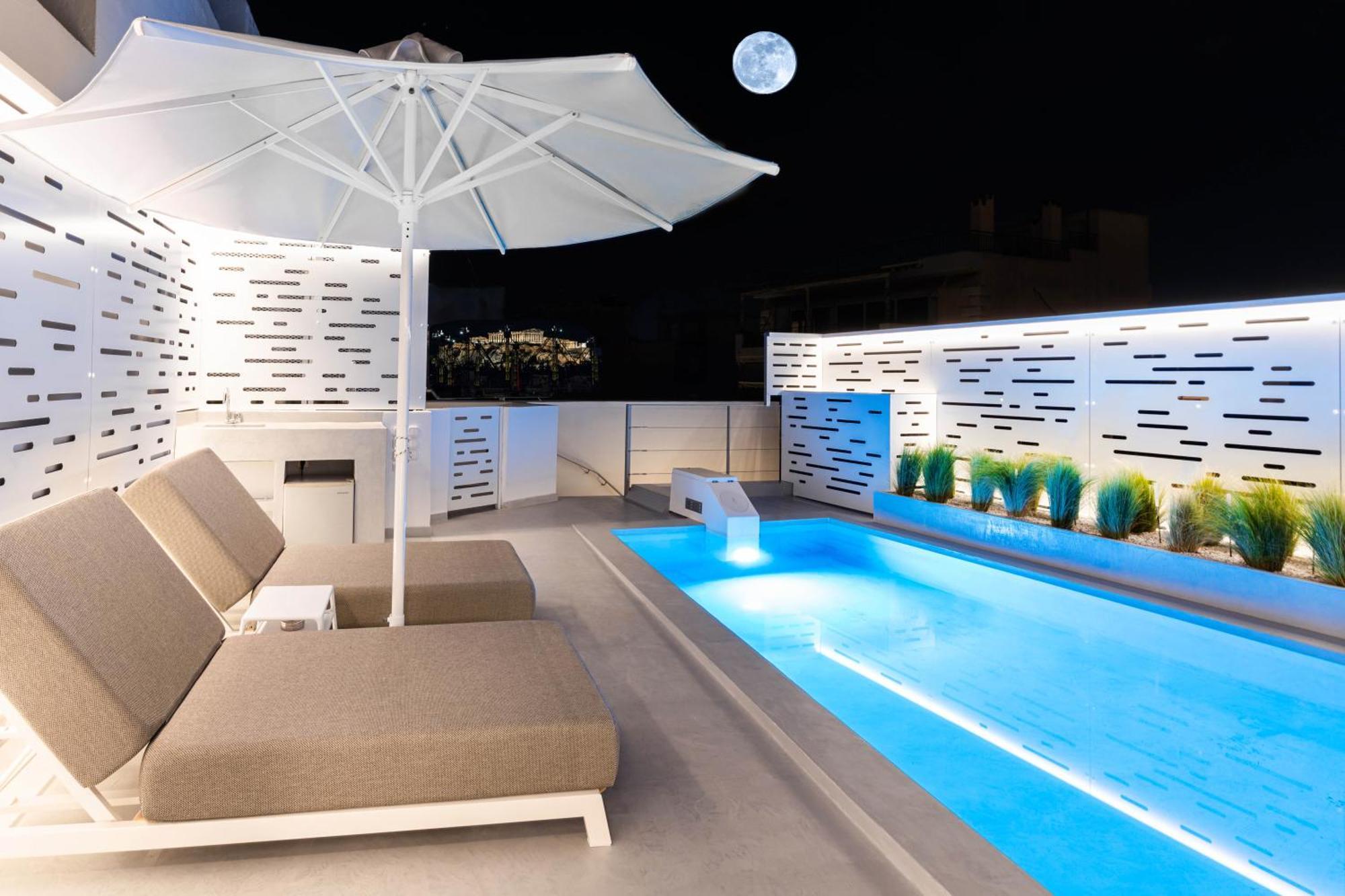 Ma Maison No5 Penthouse Loft, Private Heated Pool, Acropolis View, Ultra High Speed Internet 300 Mbps, Short Walk To Acropolis, Parking Upon Request, 1' From Metro Athén Kültér fotó